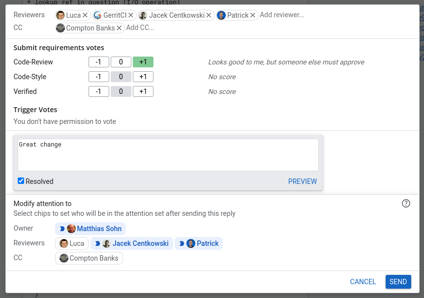user review ui change screen reply