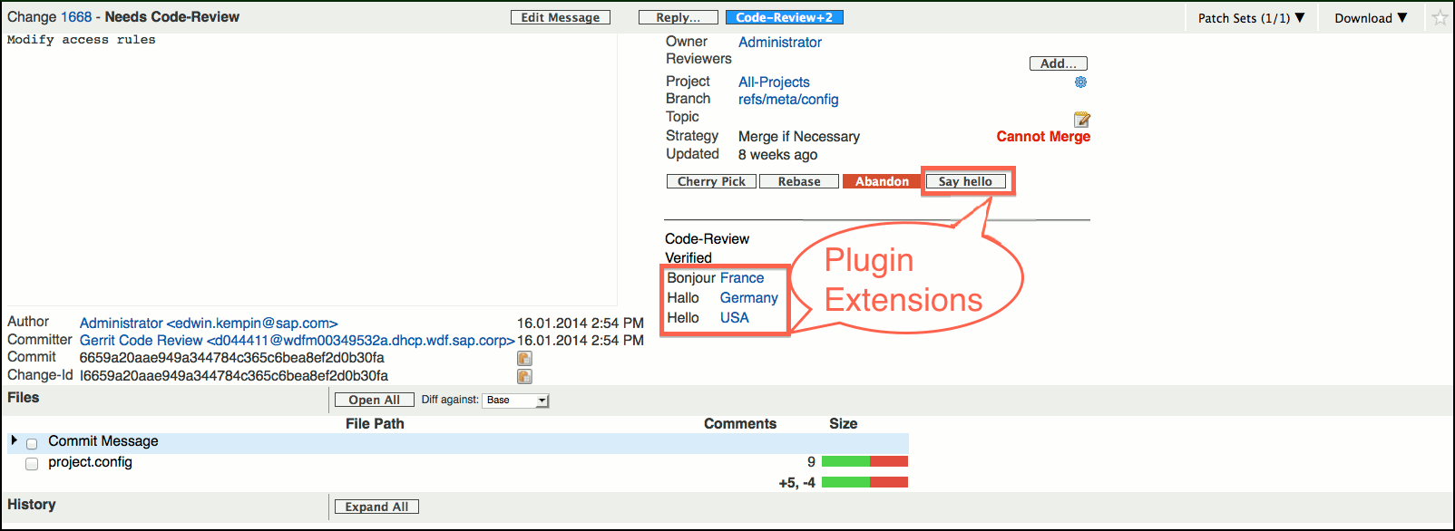 user review ui change screen plugin extensions