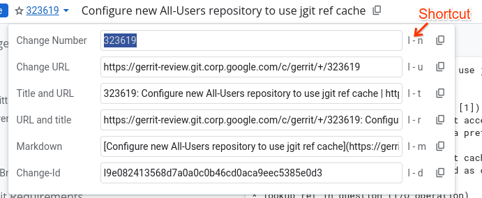 user review ui copy links