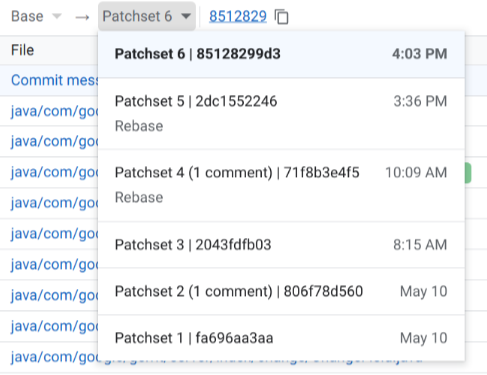 user review ui change screen patch sets