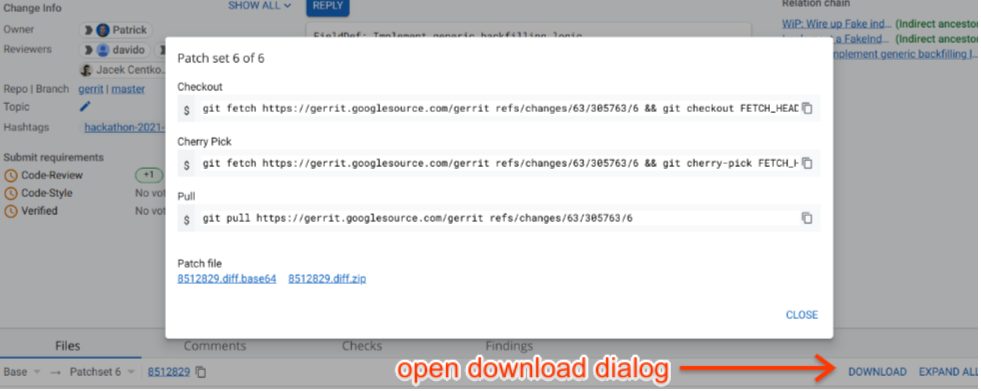 user review ui change screen download commands