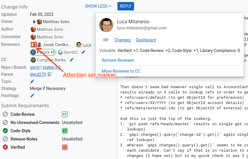 user review ui change metadata