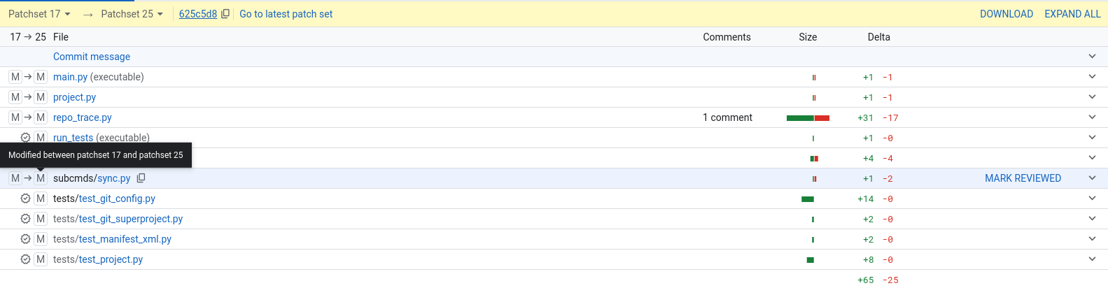 user review ui change screen file list