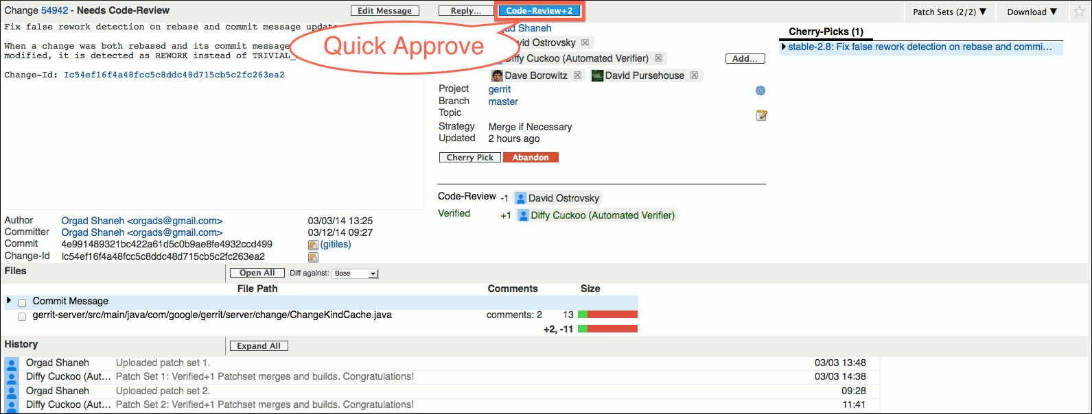 user review ui change screen quick approve