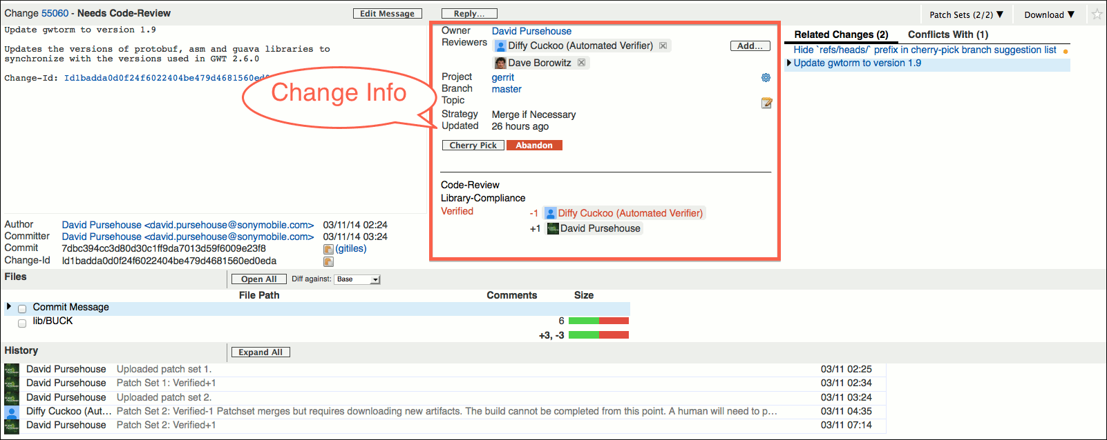 user review ui change screen change info