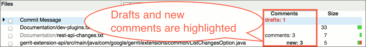 user review ui change screen file list comments